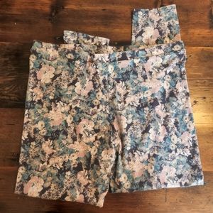 LAUREN CONRAD FLORAL LEGGINGS, SIZE XL